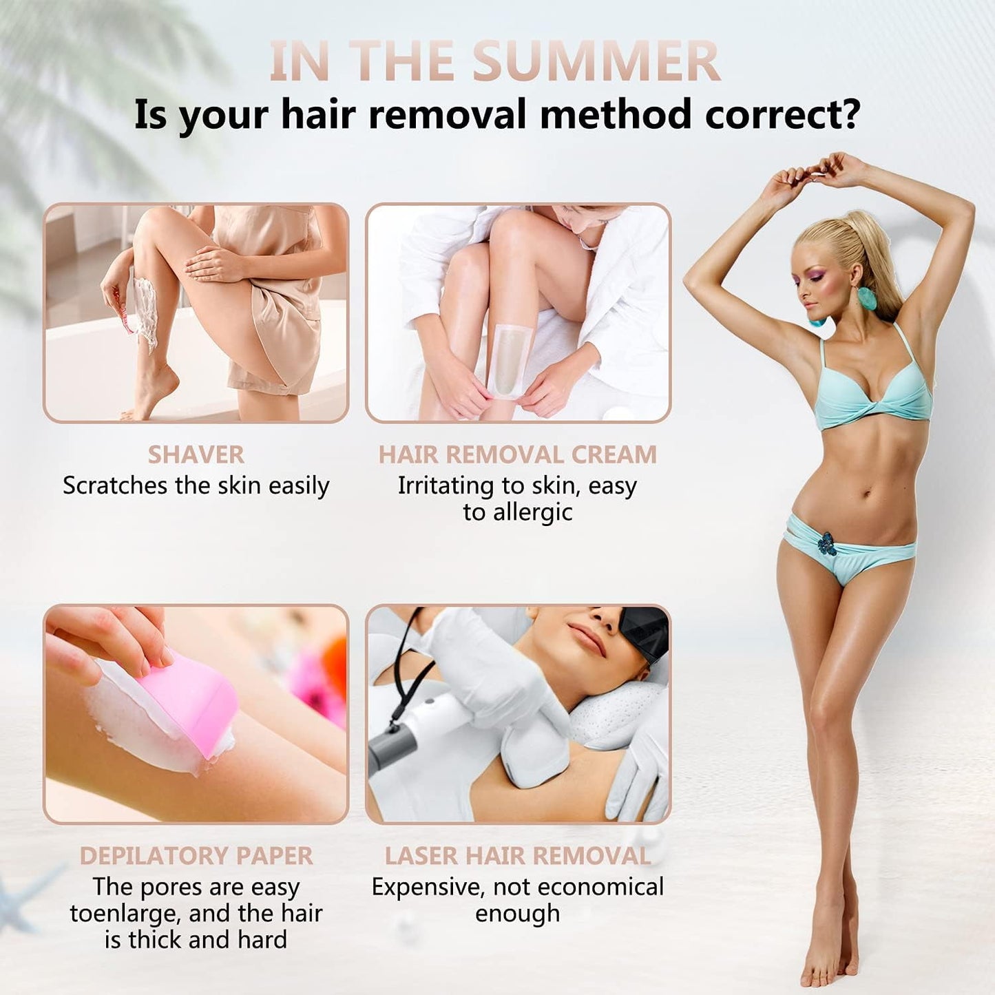 Hoey 4 in 1 Electric Razors for Women, Shaver for Women, Trimmer for Women, Lady Electric Bikini Shaver for Women Pubic Hair,Portable Rechargeable Women Face Shavers for Face, Underarm and Legs