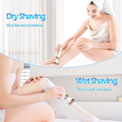 Hoey 4 in 1 Electric Razors for Women, Shaver for Women, Trimmer for Women, Lady Electric Bikini Shaver for Women Pubic Hair,Portable Rechargeable Women Face Shavers for Face, Underarm and Legs
