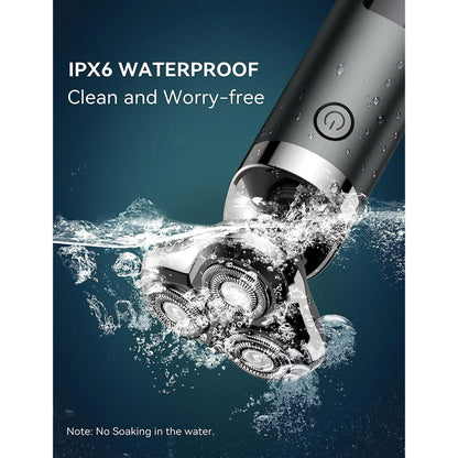 Hoey Electric Shaver Razor for Men, 3 in 1 Men’s Cordless LED Display IPX7 Waterproof Facial Nose Hair Beard Trimmer Grooming Haircut Kit with Wet Dry Rechargeable Use