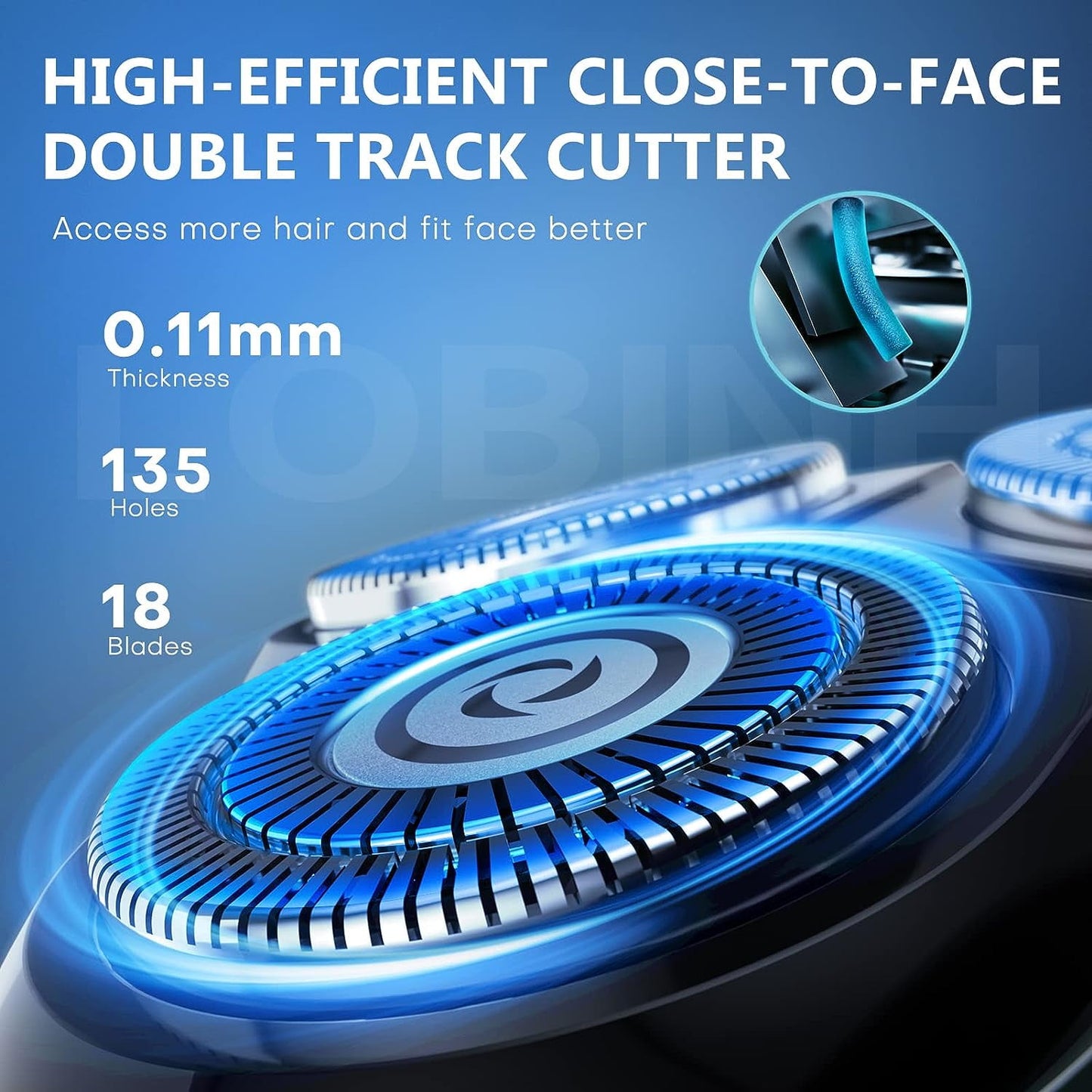 Hoey Electric Shaver Razor for Men, 3 in 1 Men’s Cordless LED Display IPX7 Waterproof Facial Nose Hair Beard Trimmer Grooming Haircut Kit with Wet Dry Rechargeable Use